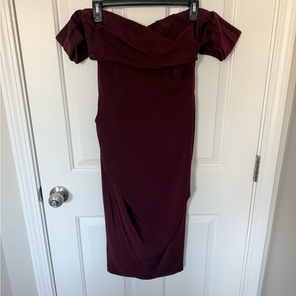 House of CB Deep Red Strapless Dress - Picture 5 of 9